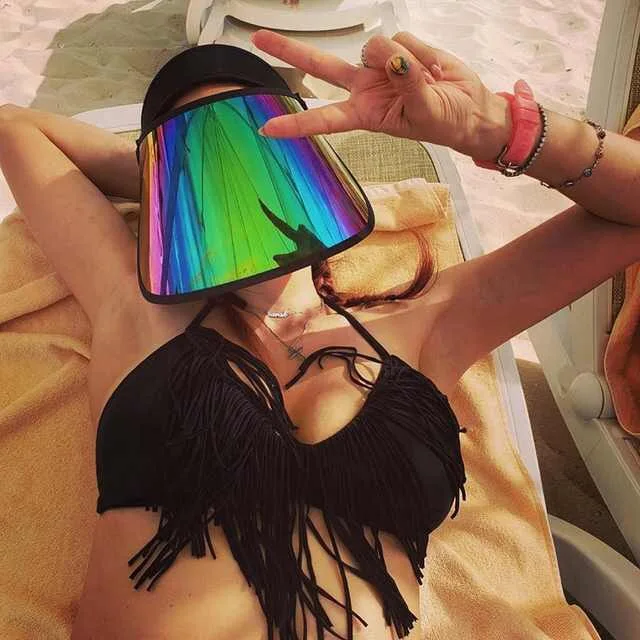 Анти-УФ Летняя женская и мужская шляпа от солнца Цвет прозрачный пустой верхнего