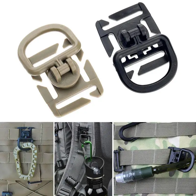 

1Pcs 25mm Molle Tactical 360 Rotation D Ring Backpack Backpack Outdoor Sternum Buckle Accessories System Buckle Swivel Stra Y5V6