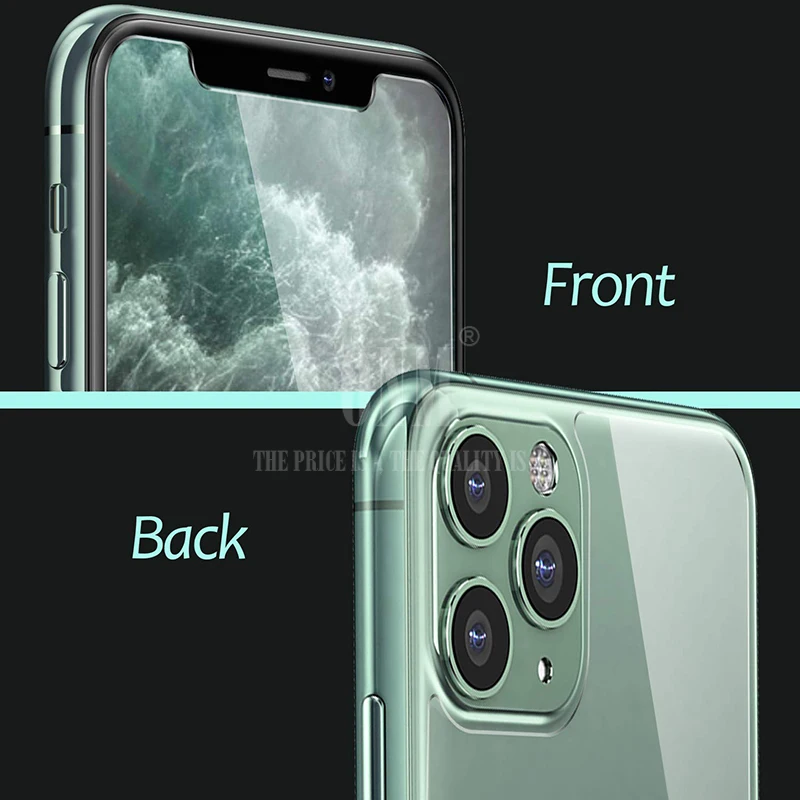Передняя и задняя Защита экрана для iPhone 11 Pro Max закаленное стекло Передняя и задняя защита от отпечатков пальцев/царапин для iPhone 11ProMax