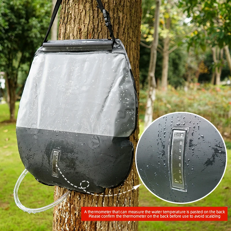 

20L Outdoor Water Bag Camping Solar Shower Bag Foldable Heating Camp Shower Hiking Climbing Bath Bag Switchable Shower Head