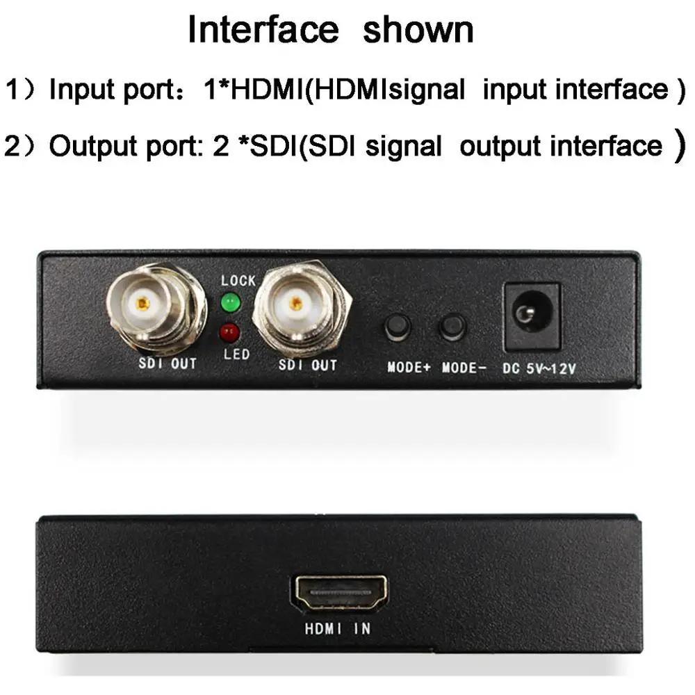 HDMI к двойной SDI скалер конвертер с Мощность адаптер мини 3G HD SD видео для ТВ система
