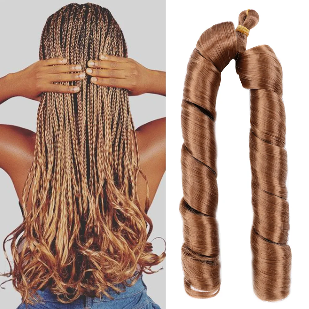 

Saisity 22Inch Synthetic Loose Wave Crochet Braiding Hair Spiral Curls Extensions Pre Stretched Braids Hair For Black Women Hair