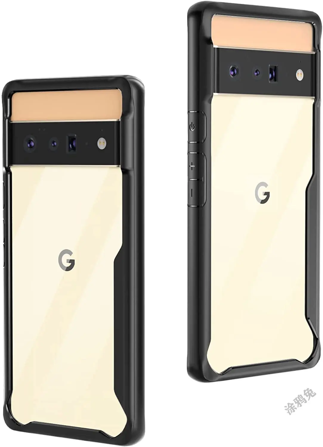 

Mobile phone case rigid PC back shockproof TPU silicone cushion airbag corner protection transparent for google pixel 6 pro