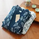 Халат-кимоно в японском стиле, юката для влюбленных, повседневный Свободный кардиган с рисунком, мягкая ночная рубашка для дома