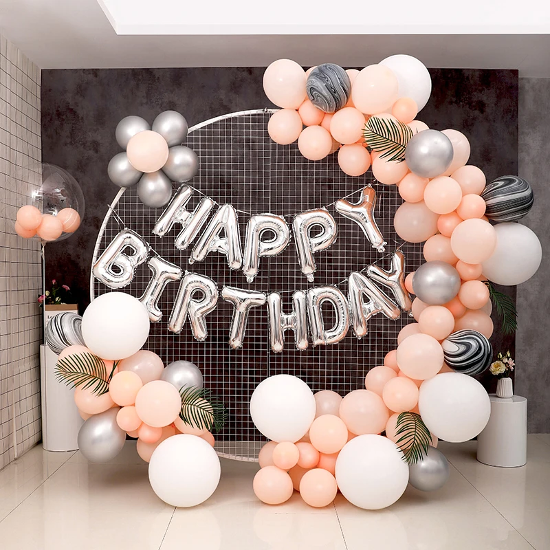 

58/78cm Plastic Balloon Ring Arch Round Circle Balloon Artificial Flower Wreath Frame Hoop For Christmas Wedding Party Decor