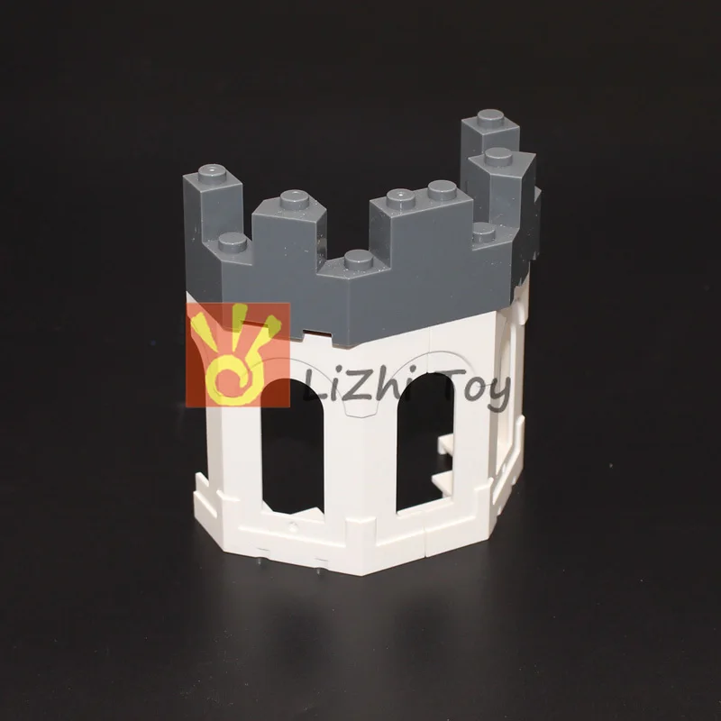 Кубики MOC 4x4x4 Угловые обои замок Белый Сделай Сам просветить строительные блоки