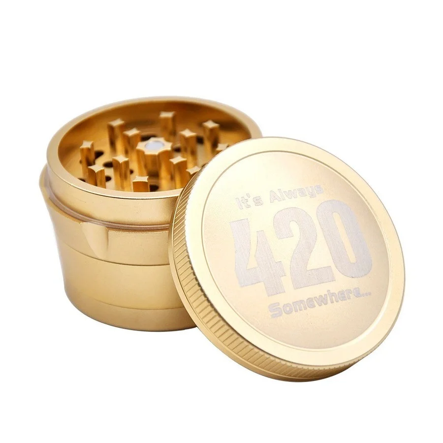 Grass Grinder 63 MM 4 Layers Aircraft Aluminum Herb Exquisite Diamond Teeth Weed Lighter Smoking Accessories | Дом и сад