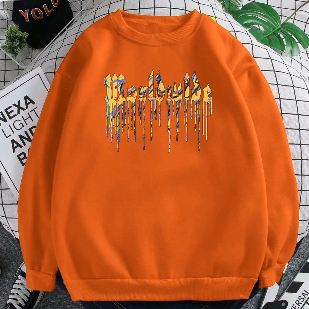 

Graffiti Print Sweatshirts Womans Hip Hop Crewneck Hoodies Simplicity Loose Top Autumn Warm Casual Womans Hoodie
