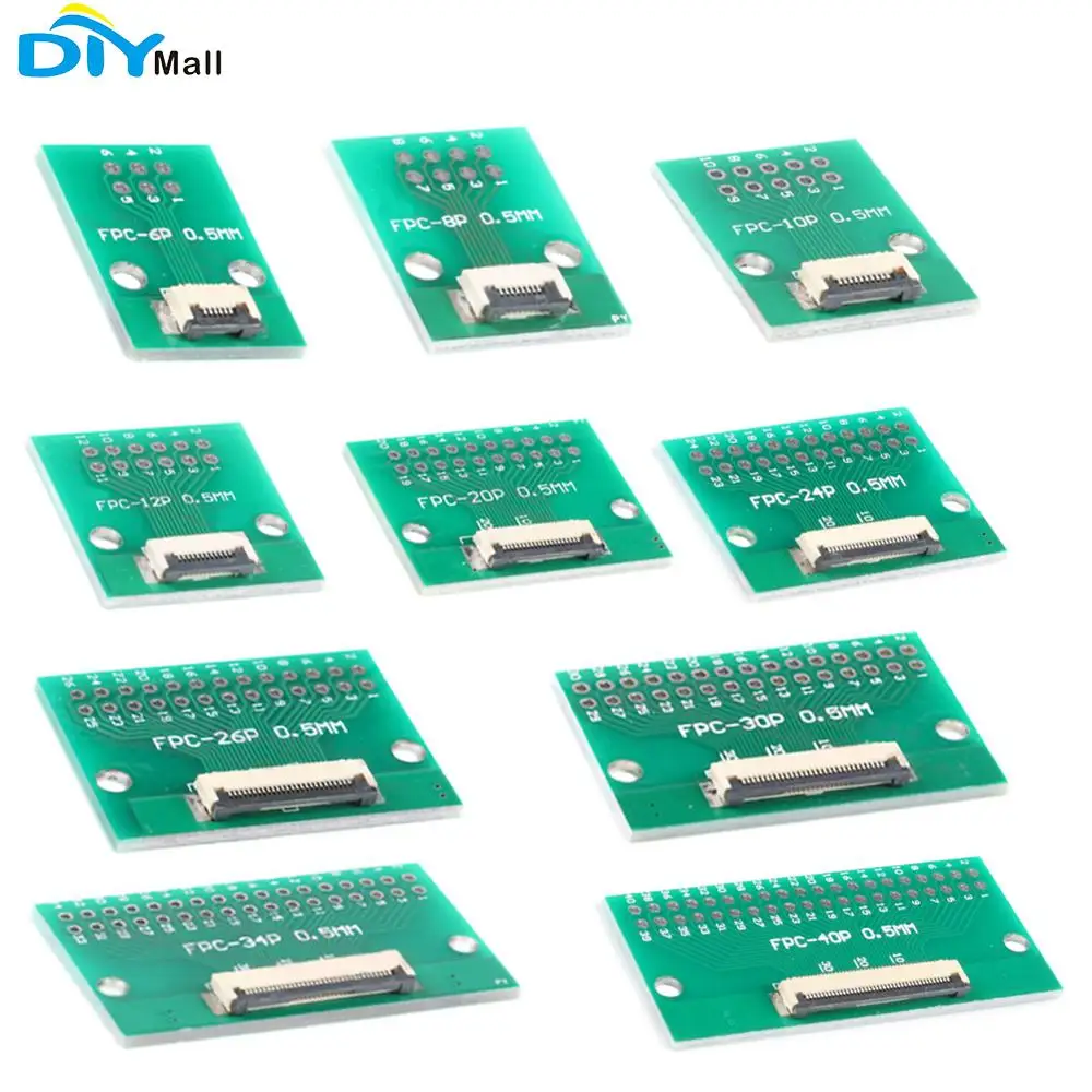 10 шт./лот 40P FPC FFC Гибкая плоская кабельная плата адаптера 0 5 мм 1 DIP 2 54 мм|Модули для