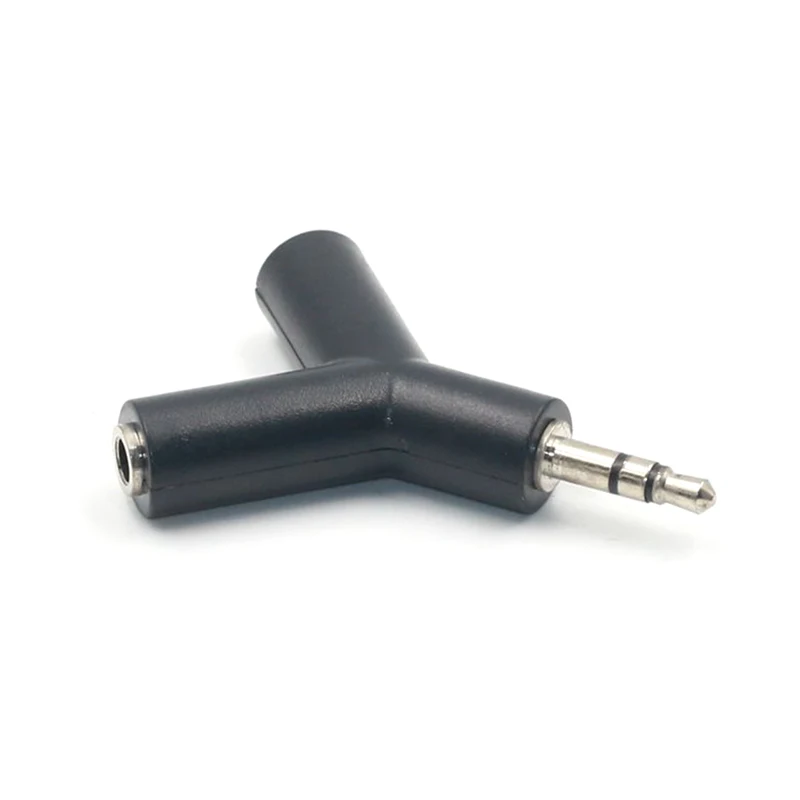 

3.5mm One To Two Audio Double Use Splitter Headset Microphone Adapter Converter Phone Accessories Y Splitter Adapter Interface