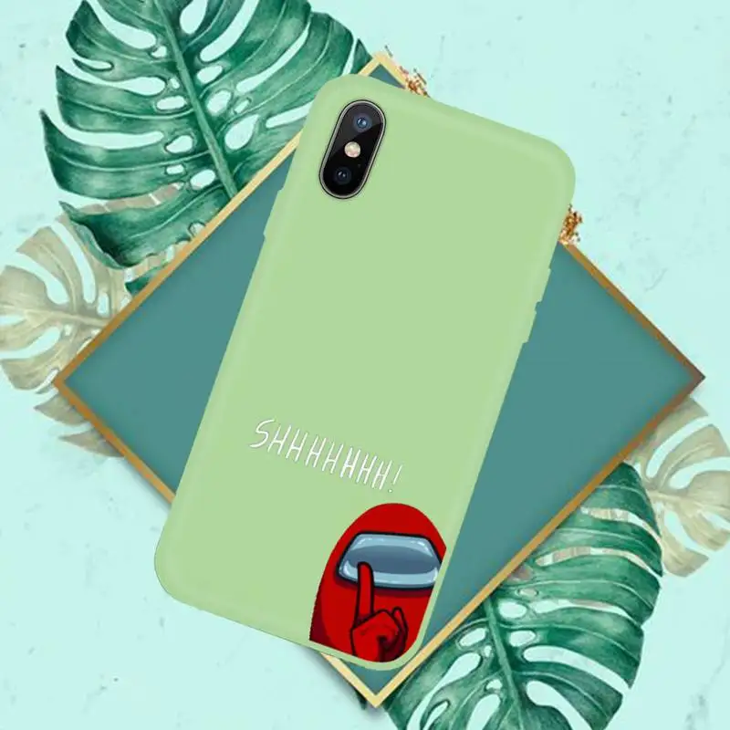 

Among Us Game Cartoon Phone Case Candy Color for iPhone 11 12 mini pro XS MAX 8 7 6 6S Plus X SE 2020 XR