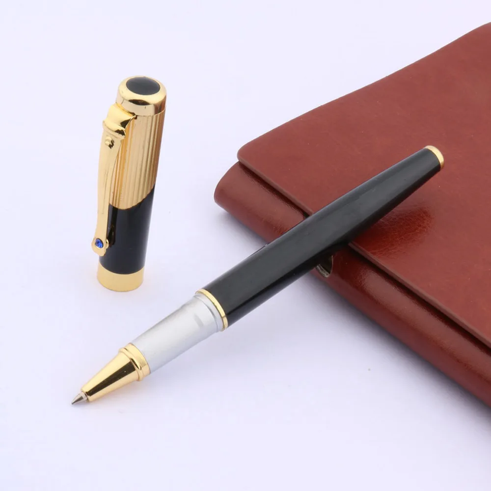 JINHAO черная Золотая отделка подарок с синим камнем металлическая шариковая ручка