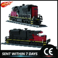 moc 47989 cargo train emd sd70m 2 cn train building blocks bricks assemble childrens toys gifts