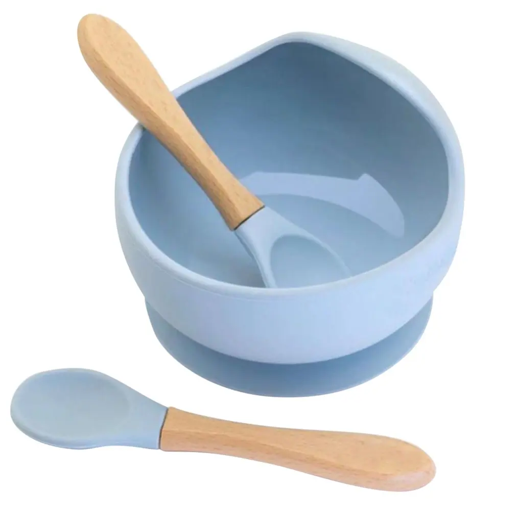 

1 Set Soft Silicone Baby Feeding Bowls Set Food Tableware Candy Color Kids Dishes Non-Slip Baby Dinnerware Baby Training Bowls