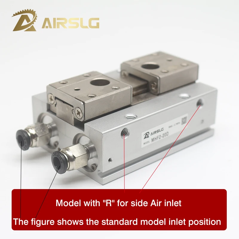 MHF2 двухдействующий низкопрофильный Воздушный Захват Gripper для воздуха с двойным