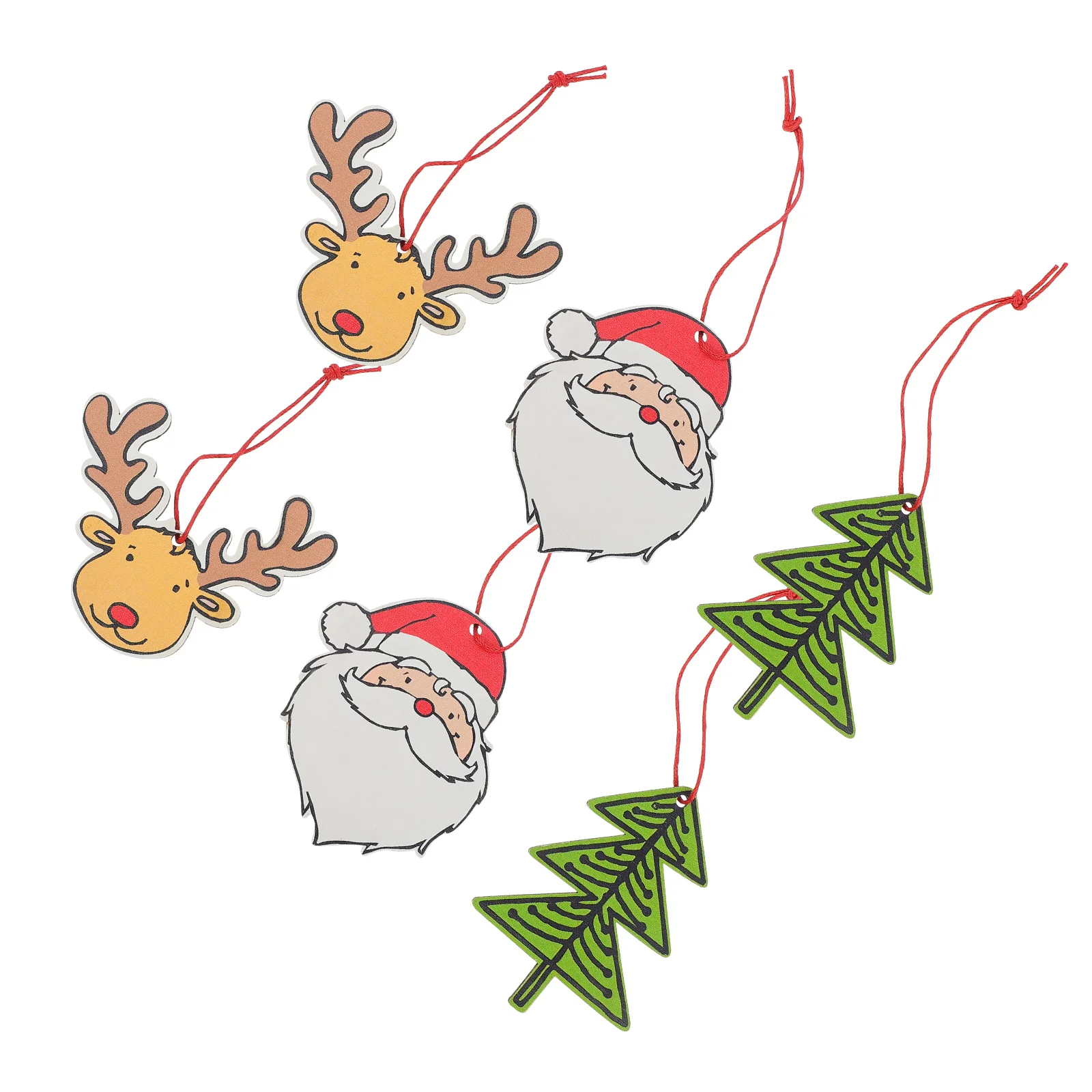 

6pcs Christmas Decorative Ornaments Wooden Xmas Tree Decorations Party Supply