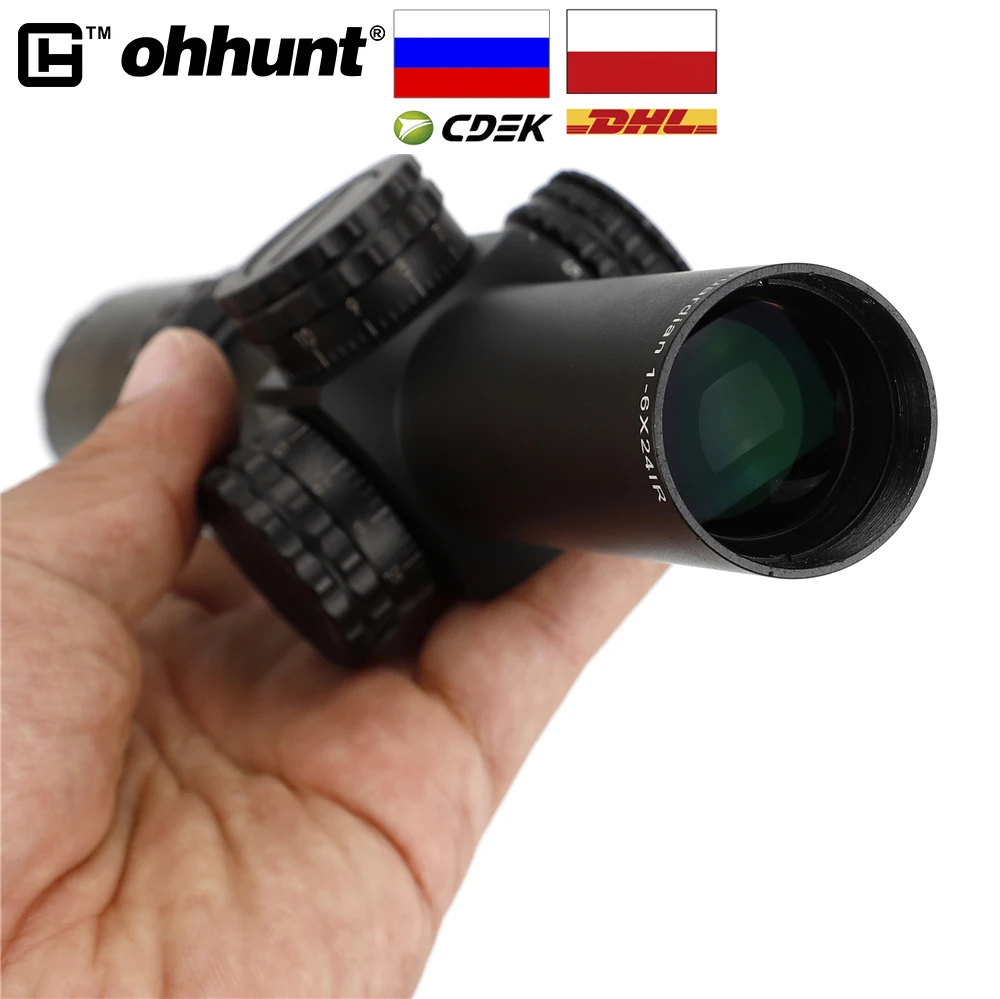 Ohhunt Guardian 1 6x24 IR компактная винтовка со стеклянной сеткой с подсветкой блокировкой
