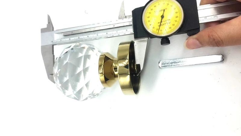 

Clear zinc alloy gold plated and Chrome plated Solid K9 crystal diamoned double big door handle invisible door knob 60mm