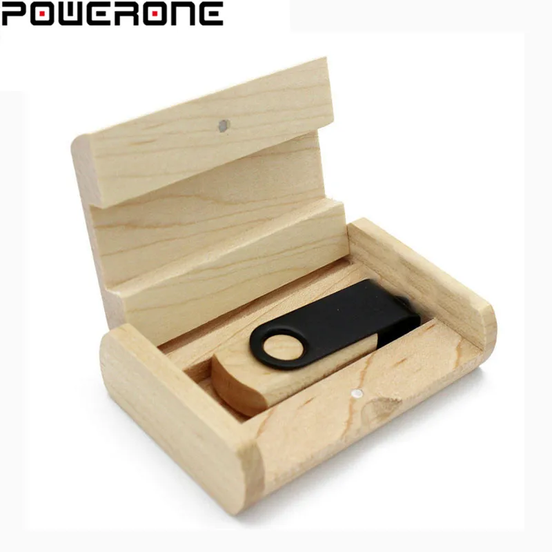 POWERONE вращающийся металлический деревянный usb + ручка накопитель 4 ГБ 8 16 32 64 Usb флеш