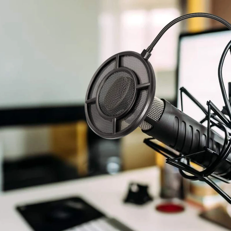 Микрофонный фильтр Studio Mic круглая форма Маска щит wtih сетка металлический мезонин