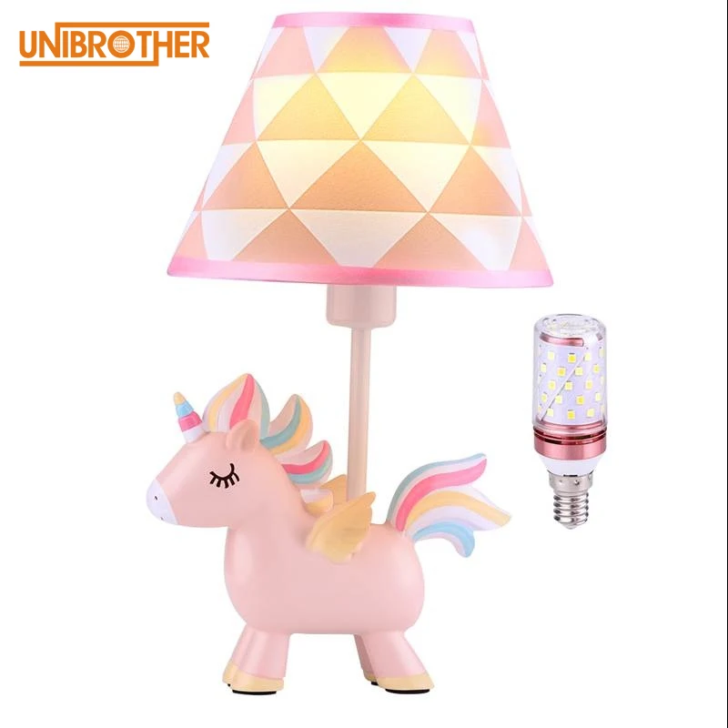 

Светодиодная лампа в виде единорога для детской комнаты