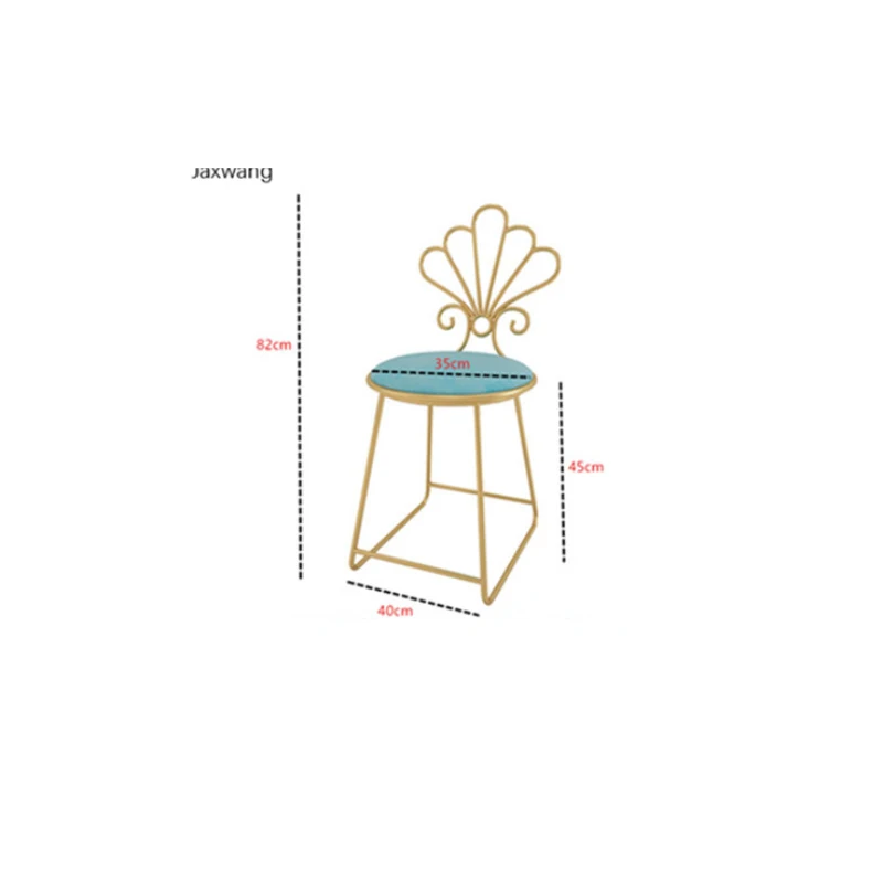 

Nordic Dining Chairs Household Furniture Simple Wrought Iron Designer Chair Minimalist Modern Casual Home Balcony Creative Chair