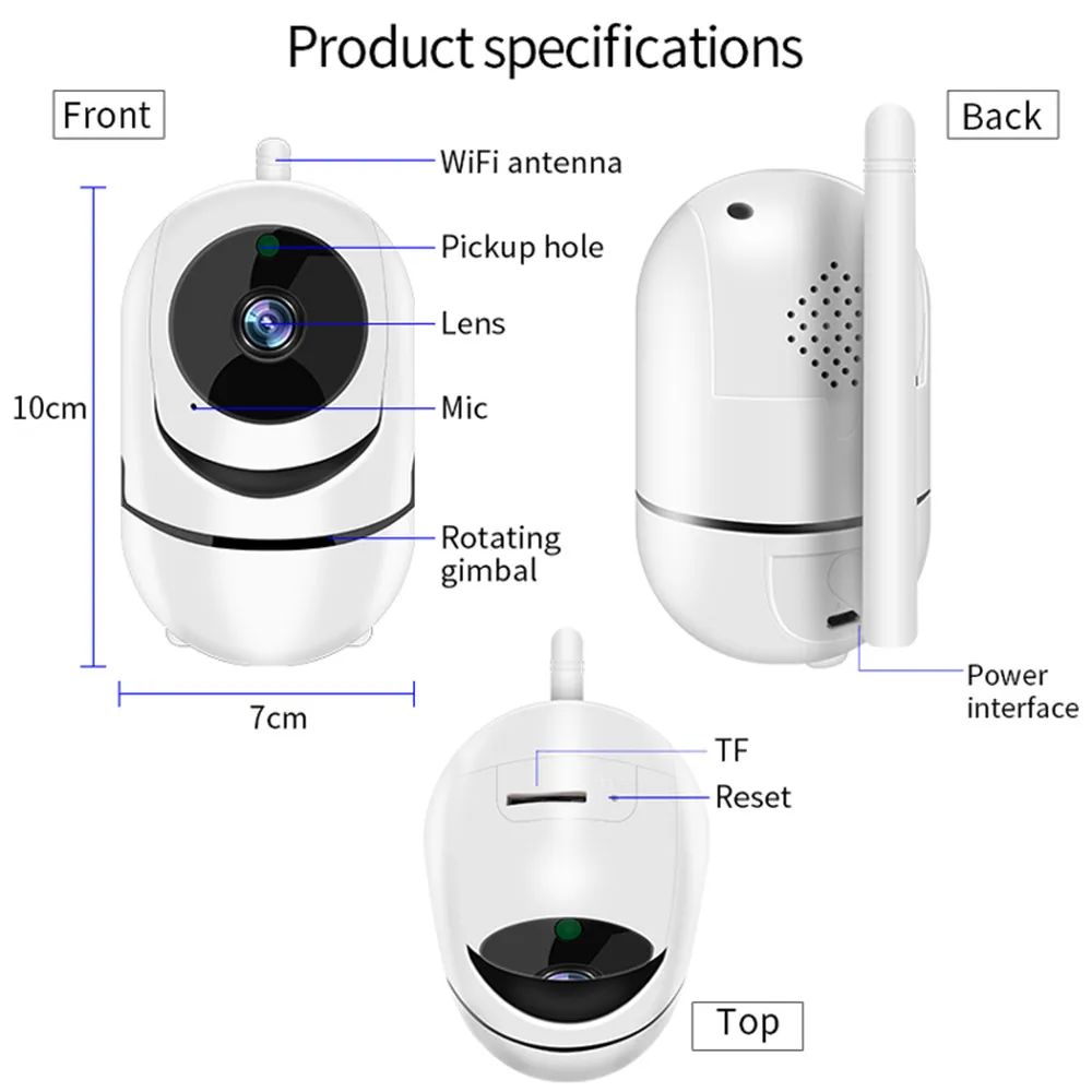Kebidumei HD 1080/720P Беспроводная ip-камера облачная интеллектуальная автоматическая Wi-Fi камера системы безопасности Мини CCTV комнатная наружная камера
