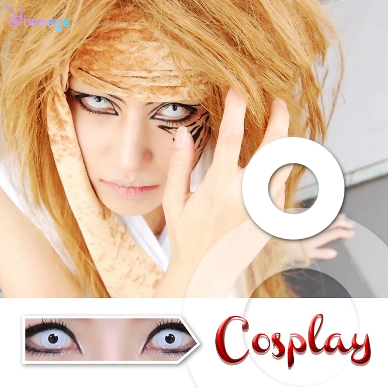 Белый цвет круг Косплей зомби Хэллоуин фотосессия красивый ученик мягкий