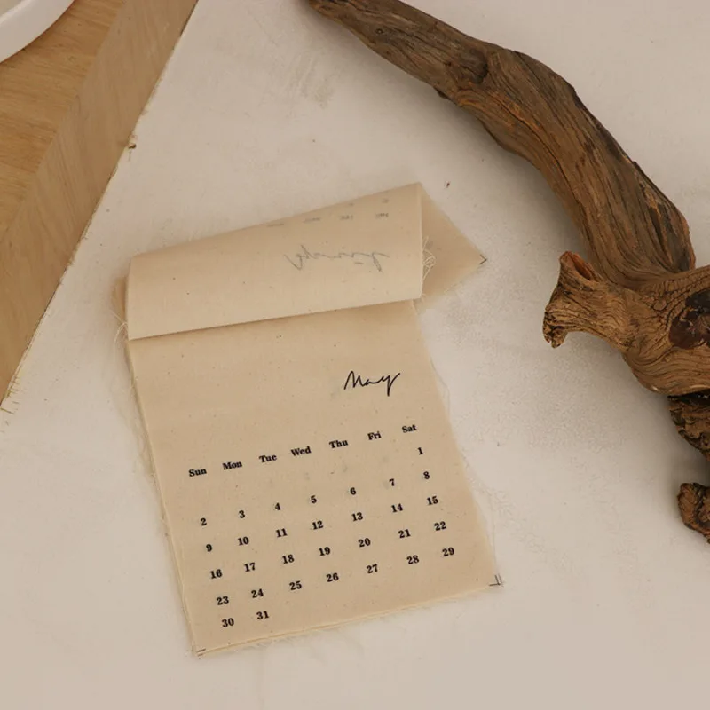 

2021 Calendar Cotton Linen Ins Literature And Art Retro Ornaments Home Decor Decoration Accessories Photo Props
