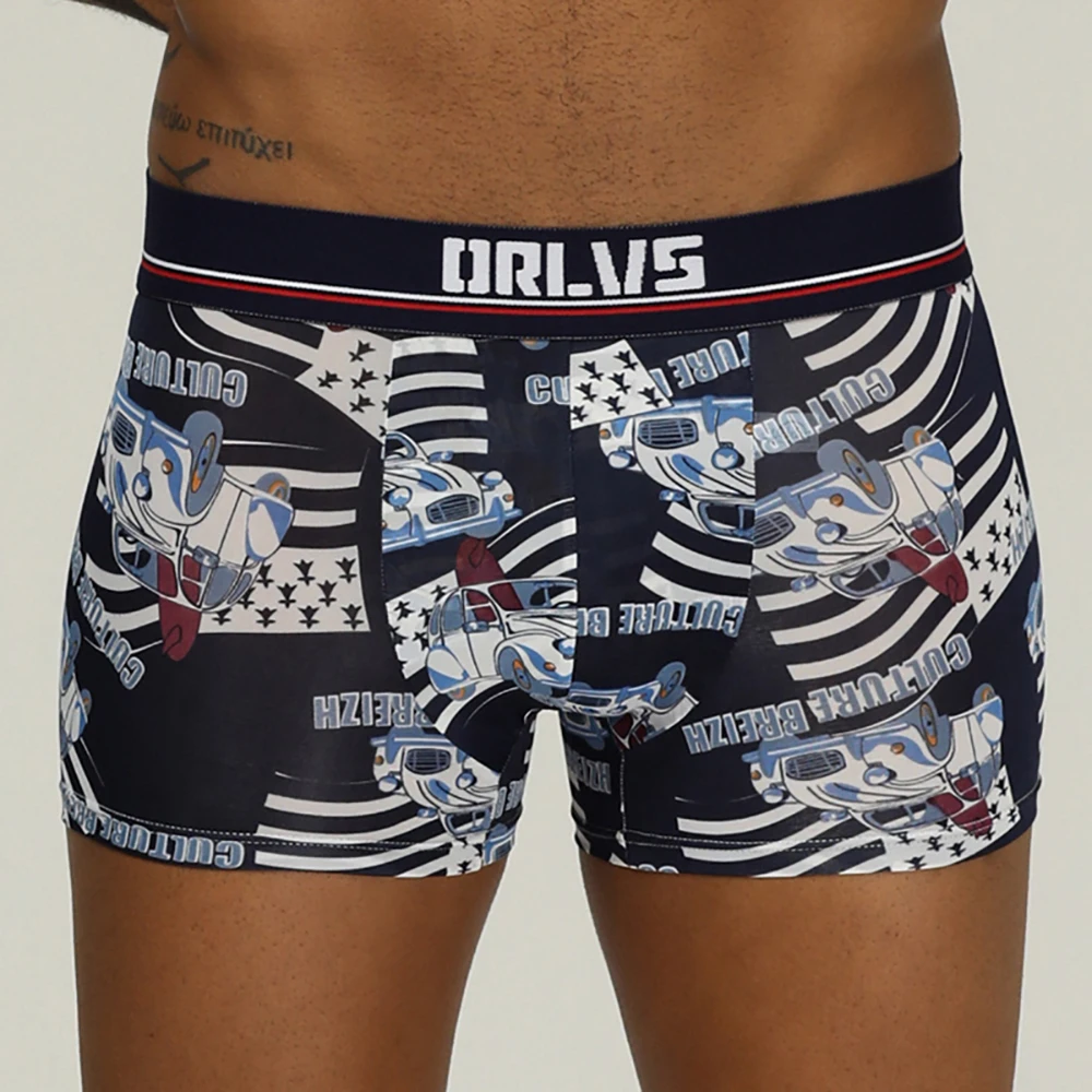 

5Color ORLVS Cotton Boxershorts Men Comforable Panties Set Gay Sexy Underwear Man Boxer Fast Shipping 2022Hot M/L/XL/XXL