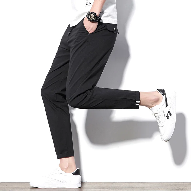

Autumn straight men's pants casual slim pants men's loose pants men's fashion elastic slim pants