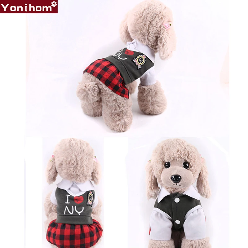 Одежда с принтом в виде собак зимние теплые Pet куртка для студенческом стиле