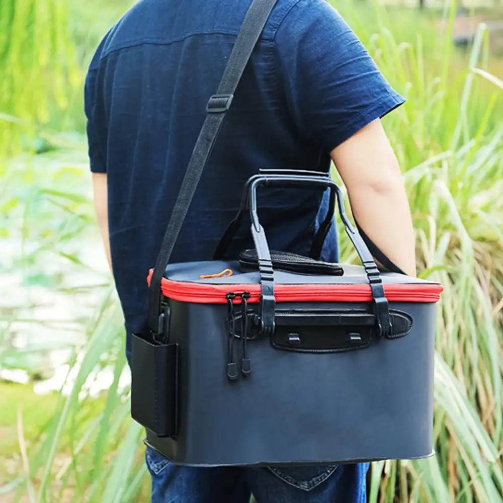 

Portable EVA Fishing Bag Collapsible Fishing Bucket Live Fish Box Camping Water Container Pan Basin Tackle Storage Bag
