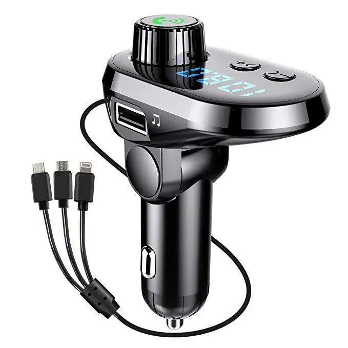 MP3 Player Multi-function Car Cigarette Lighter Socket Charger Bluetooth 5.0 Receiver FM Transmitter Accessories r60 | Электроника