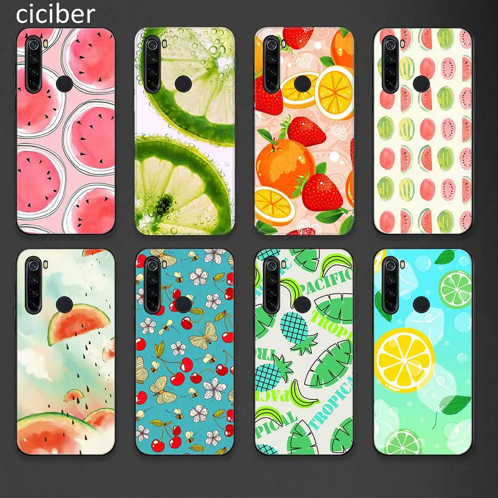 

Lemon Watermelon Case for Xiaomi Redmi Note 10 9 8 7 8T Pro Mi Note 11 10 9 10T Pro Lite Poco X3 F3 M3 Soft Silicone Phone Funda