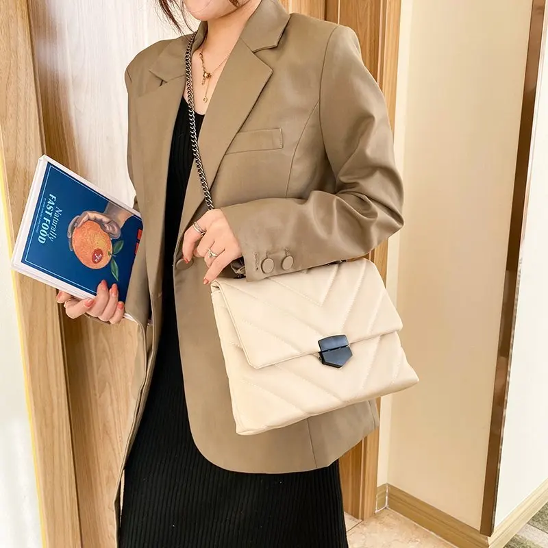 

Vintage Chain Women Shoulder Bag Designer Crossbody Bags Luxury Pu Leather Handbags Lady Small Flap Bag ladies