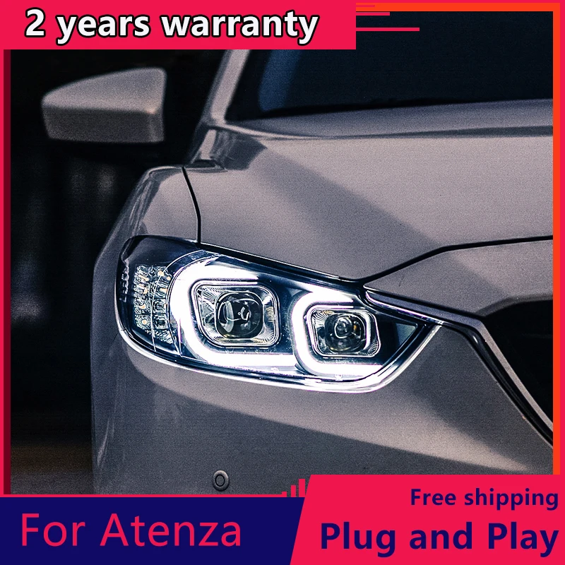 KOWELL Car Styling for Mazda 6 Headlights 2015 New Mazda6 Atenza LED Headlight Original DRL Bi Xenon Lens High Low Beam Parking