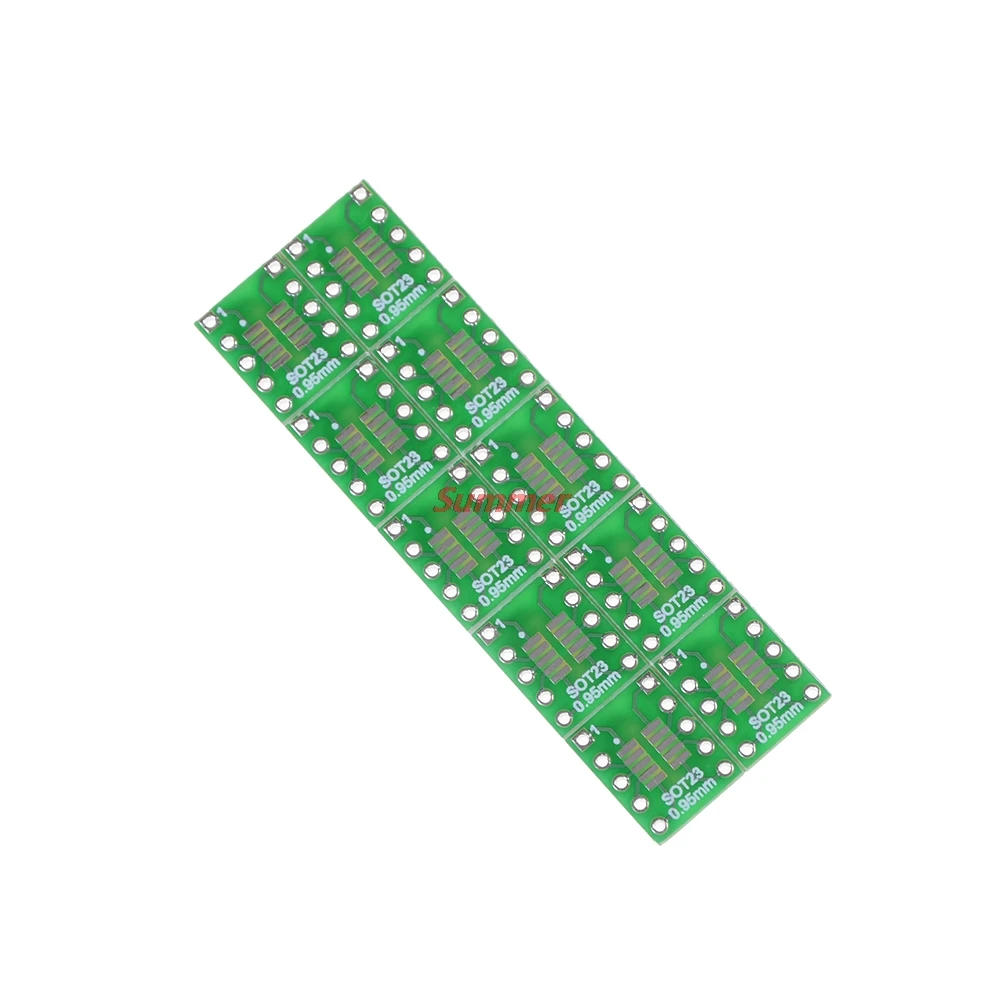 

Practical 10pcs Umax SOP23 To DIP10 Pinboard SMD To DIP Adapter Plate 0.5mm/0.95mm To 2.54mm Pin PCB Board Convert SOP10 MSOP10