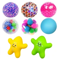 8pcs set colorful squeeze grape ball toys novelty mesh relieve stress ball portable children adult funny toys