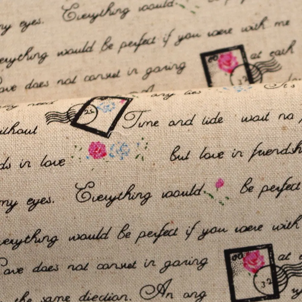 Хлопковая льняная ткань для рукоделия постельного белья сумки шитья занавесок с