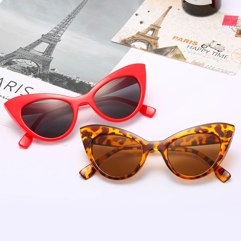 MCLEXN новый бренд кошачий глаз солнцезащитные очки для женщин двойной женские