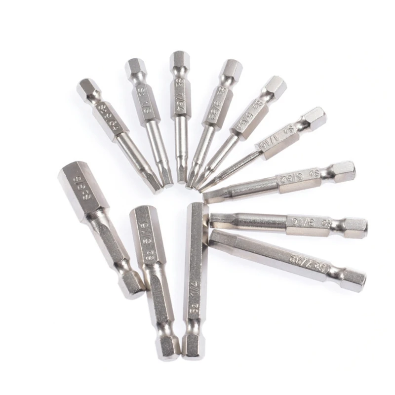 

X7YF 12pcs/Set Screwdriver Drill Magnetic Torx Flat Head Screw Driver Bits Magnetic Drill Bit Set Hex Shank Quick-Change