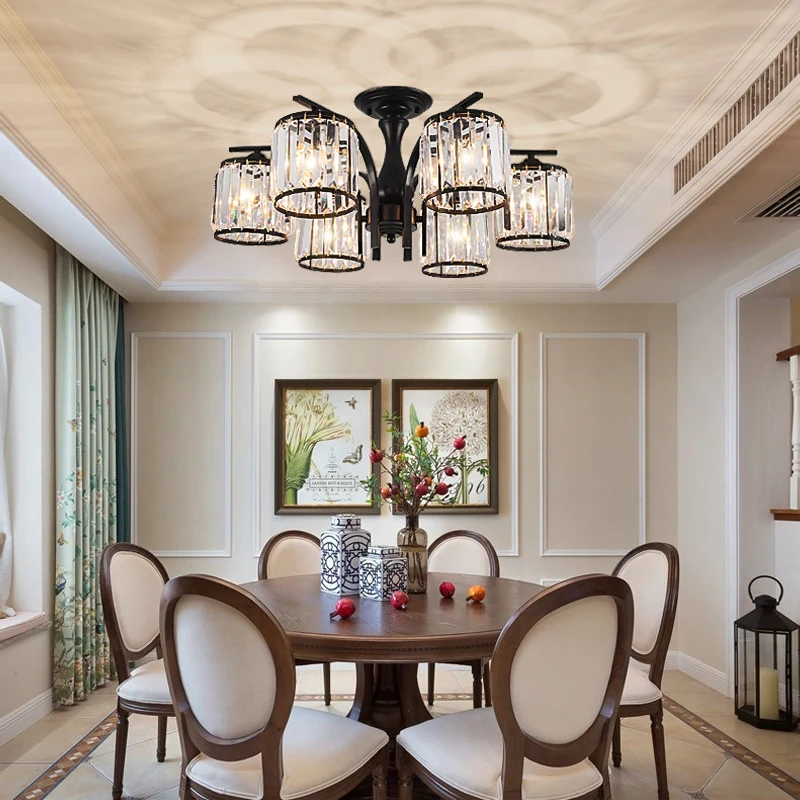 Фото 3/6/8 Heads Crystal LED Chandeliers Lighting Modern Wrought Iron Lustre Luminaire Ceiling for Living Room Kitchen Лампы и освещение 3/6/8 Heads Crystal LED Chandeliers Lighting Modern Wrought Iron Lustre Luminaire Ceiling for Living Room Kitchen Лампы и освещение