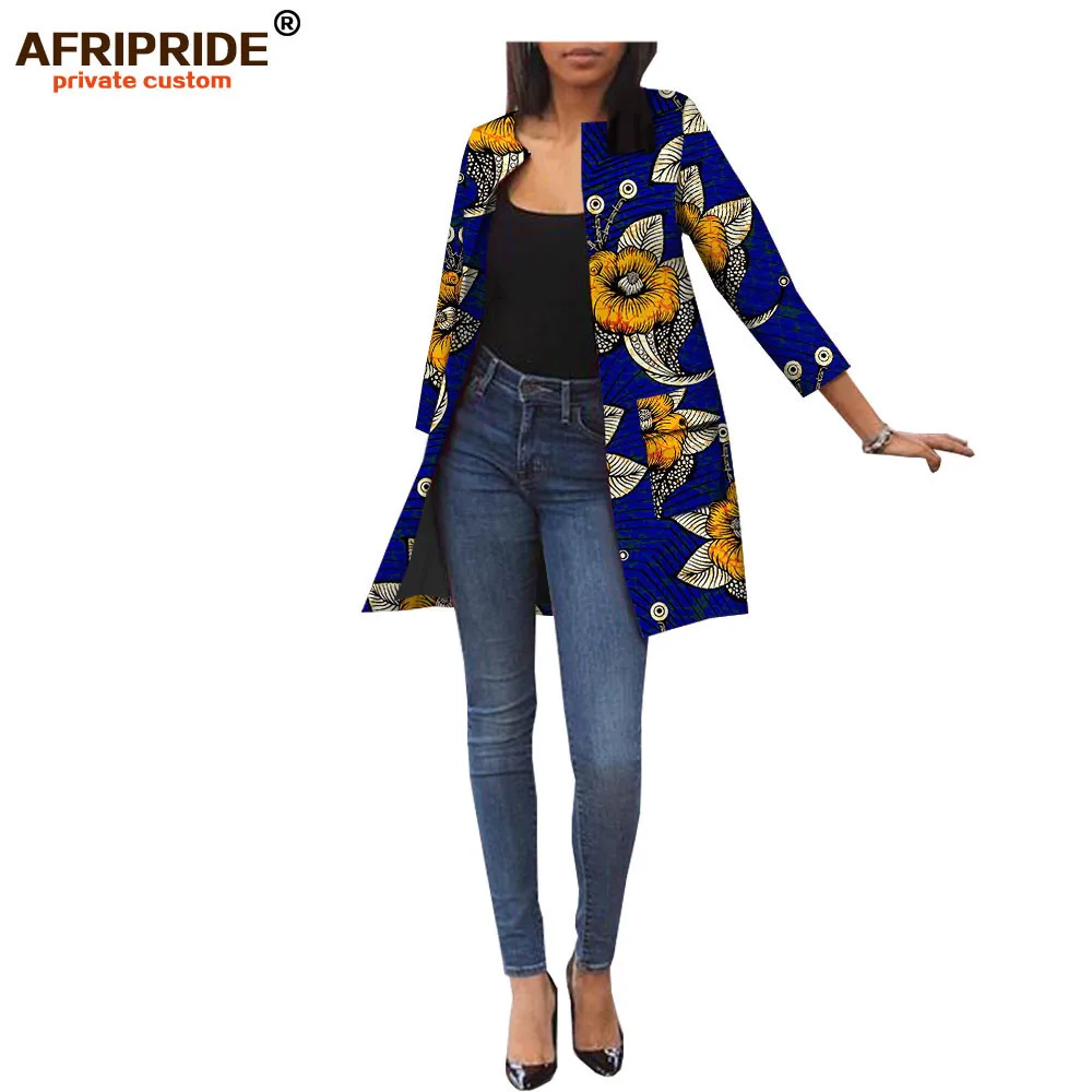 Africa ankara повседневное женское пальто с принтом AFRIPRIDE, рукав три четверти, длина до бедра, однобортное Женское пальто A1824004
