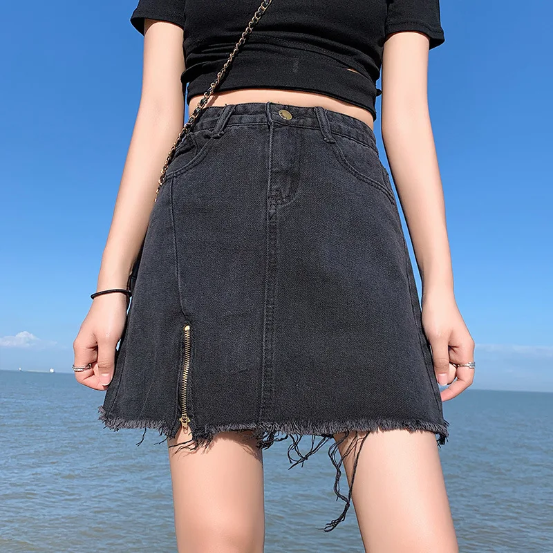 

Mini Skirt Black Denim Women Skirt Blue Maxi Plus Size Skirt Summer High Waist Korean Fashion Women Clothing Streetwear Sexy