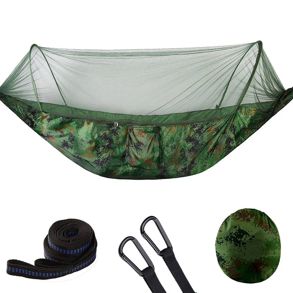 

Camping Hammock With Mosquito Net Portable Outdoor Parachute Hammocks Swing Sleeping Hammock Camping Stuff 290x140cm/250X120cm
