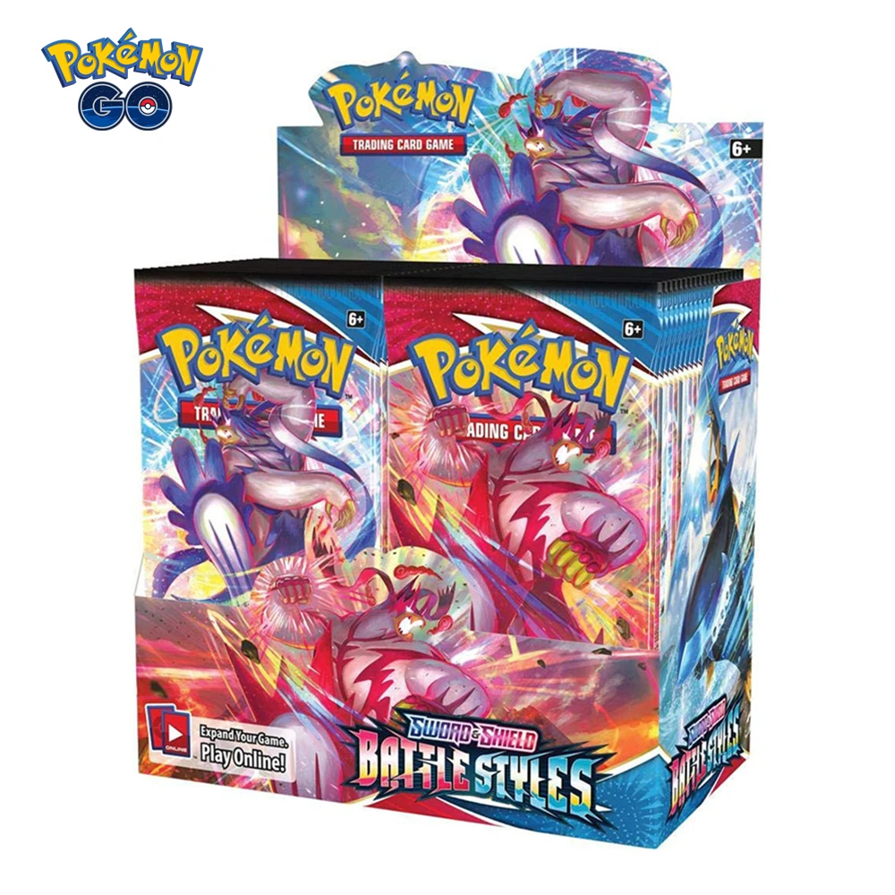 

Карточные игрушки с покемонами, набор из 360 шт., TCG: «меч и щит», бустерная коробка, 36 пакетов, запечатанные карточные игры, коллекционные игру...