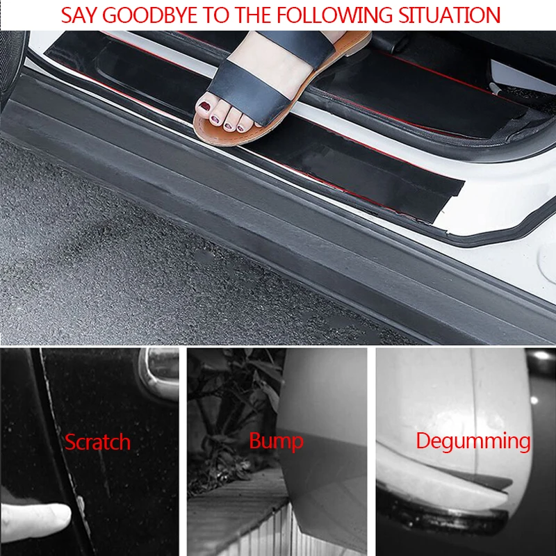 Автомобильная наклейка Защитная пленка для порога двери автомобиля стикер