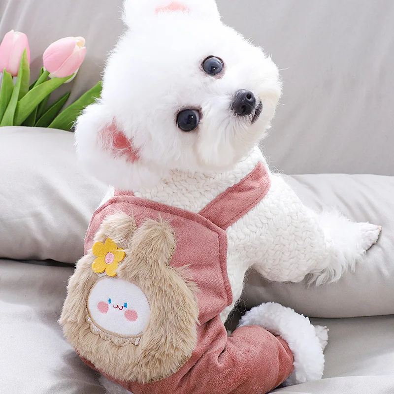 

Pet Cotton-padded Clothes Keep Warm In Autumn and Winter Add Velvet To Thicken Small Dog Clothes Keep Warm and Keep Out The Cold