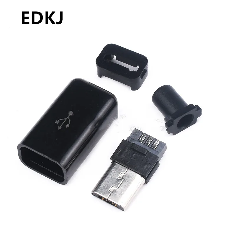 10 шт. 4 в 1 Micro USB 5Pin Штекерный разъем черный/белый сварочные данные OTG линейный